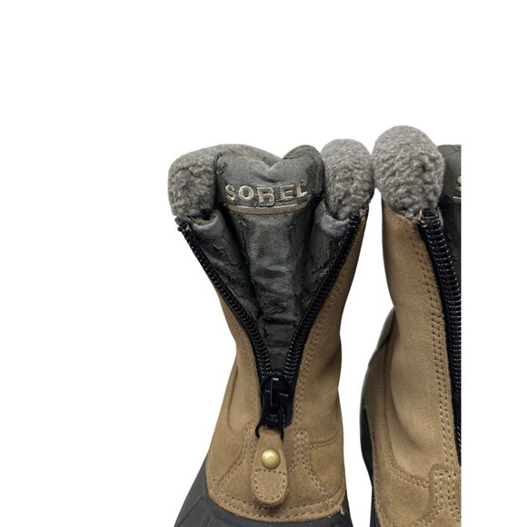 Sorel Ellesmere Winter Boots With Rubber Soles & Faux Fur Trim Womens Size 8 - Picture 10 of 16